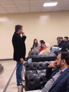 Interactive financial literacy session led by Mr. Salman Shehzad for university students