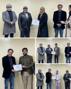 Certificate distribution to participating students during the NFLP-Y financial literacy workshop