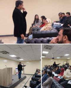 Interactive financial literacy session led by Mr. Salman Shehzad for university students