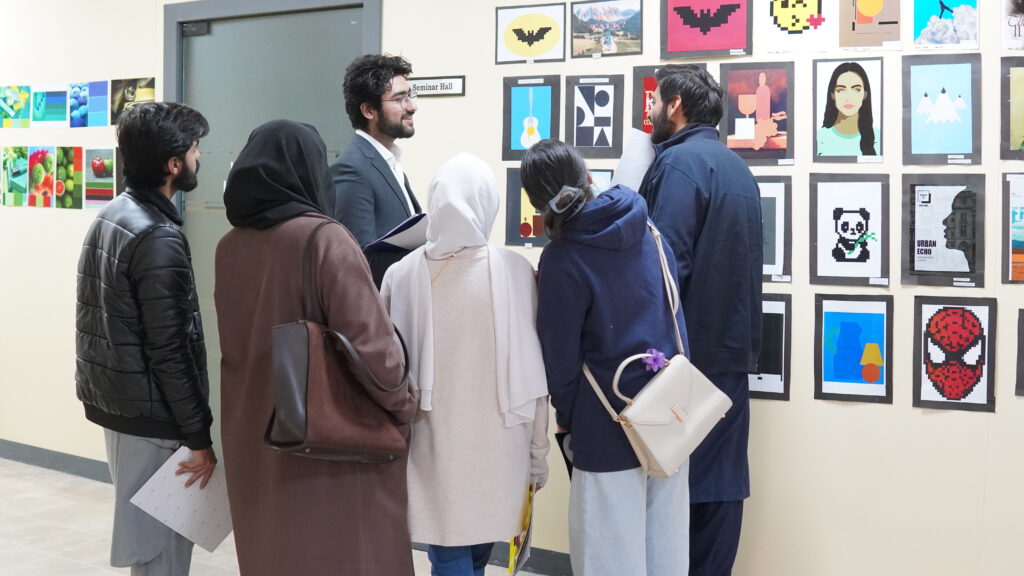 Students interacting on campus at  University of Rawalpindi.
